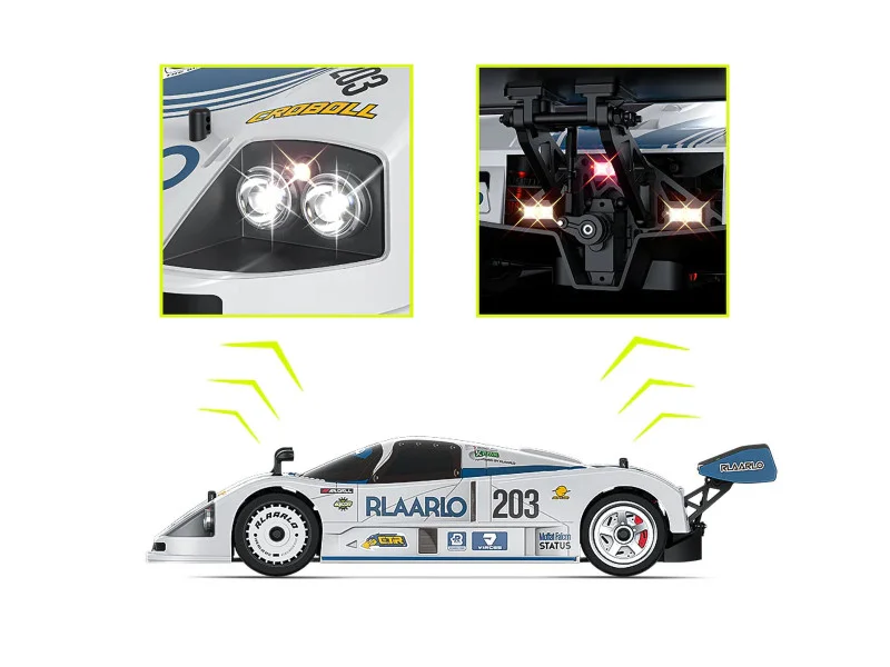 AK787 1/10 4WD BRUSHLESS ONROAD RACER RTR  BLAUW