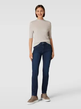 Angels Skinny fit jeans met steekzakken, model 'CICI' in donkerblauw