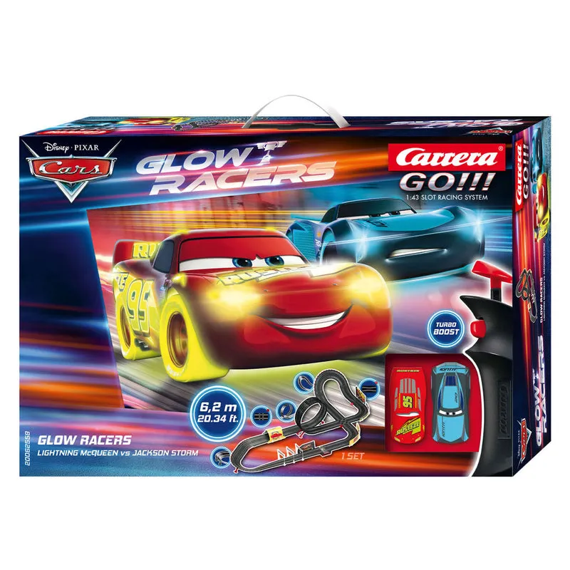 CARRERA GO!!! RACEBAAN  DISNEY CARS GLOW RACERS