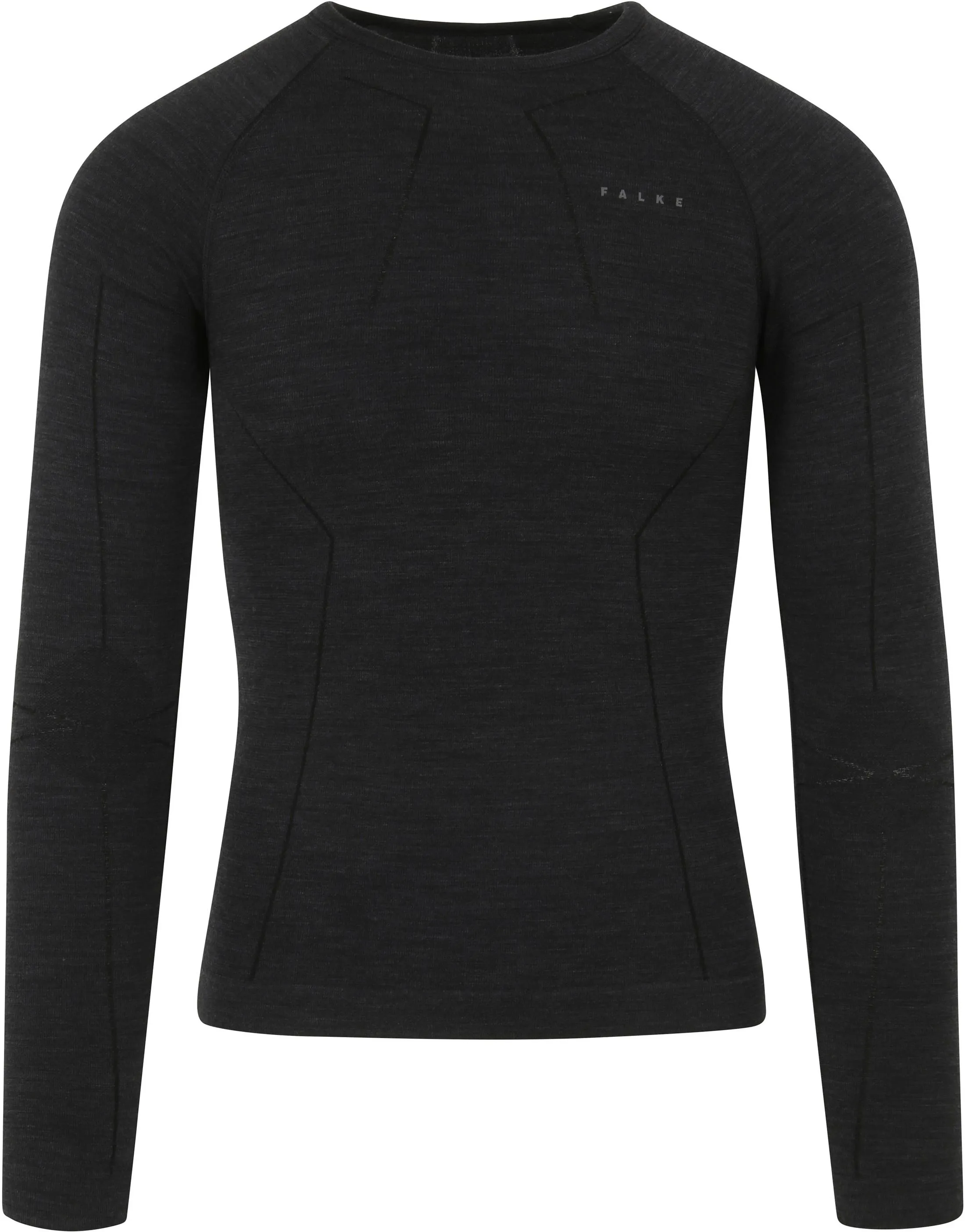 FALKE  Thermoshirt Wolmix Zwart