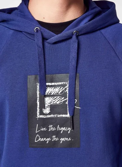      FILA TELC RAGLAN HOODY  BLAUW   