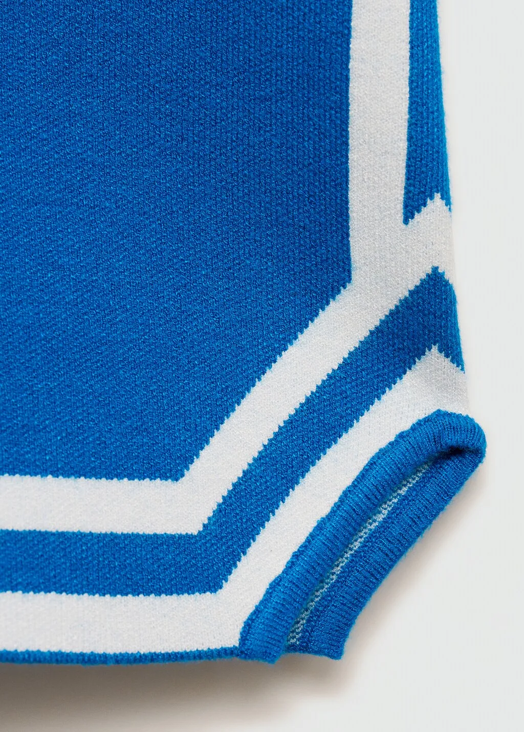 Gestreepte gebreide shorts