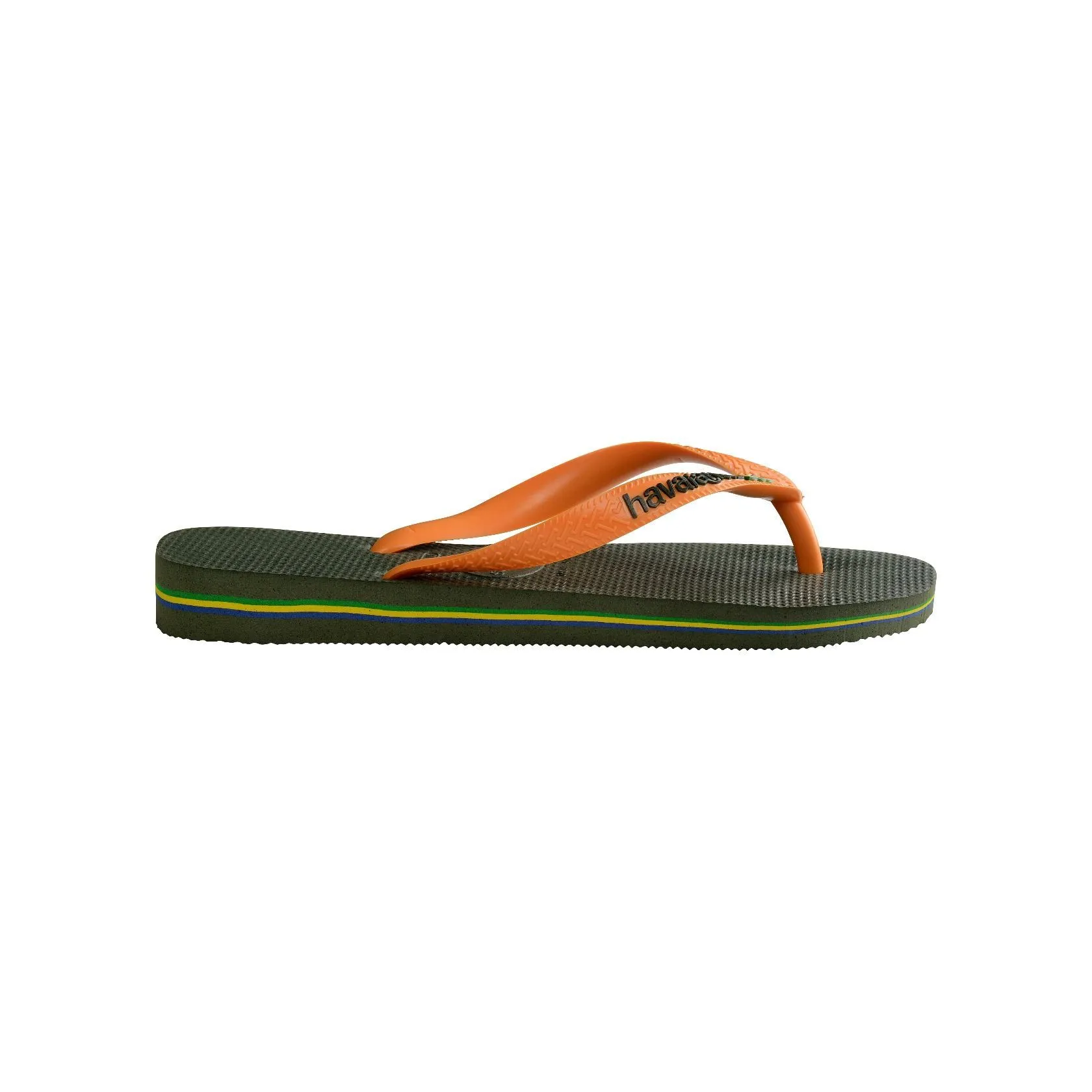 Havaianas brasil logo green olive / vibrant orange    