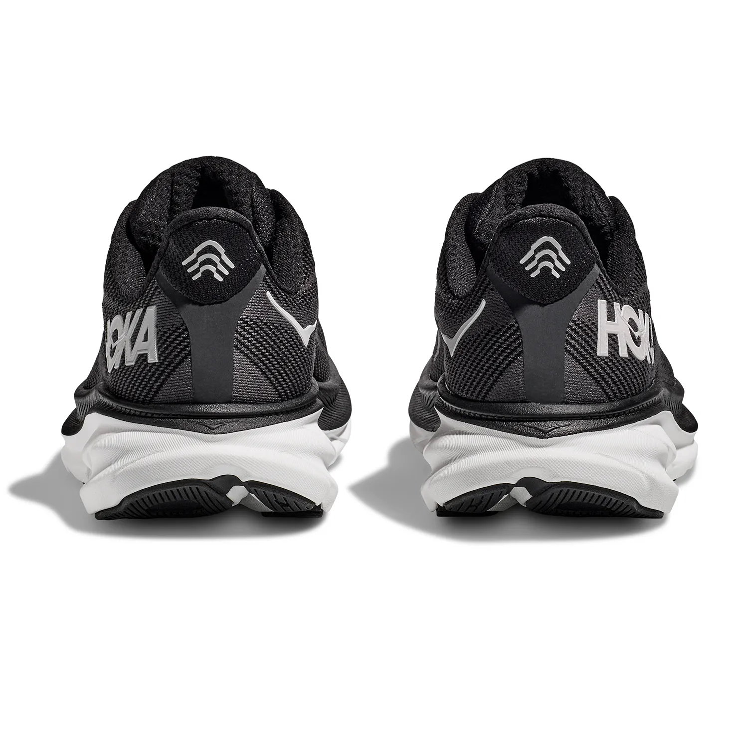 Hoka Clifton 9 hardloopschoenen zwart/wit dames