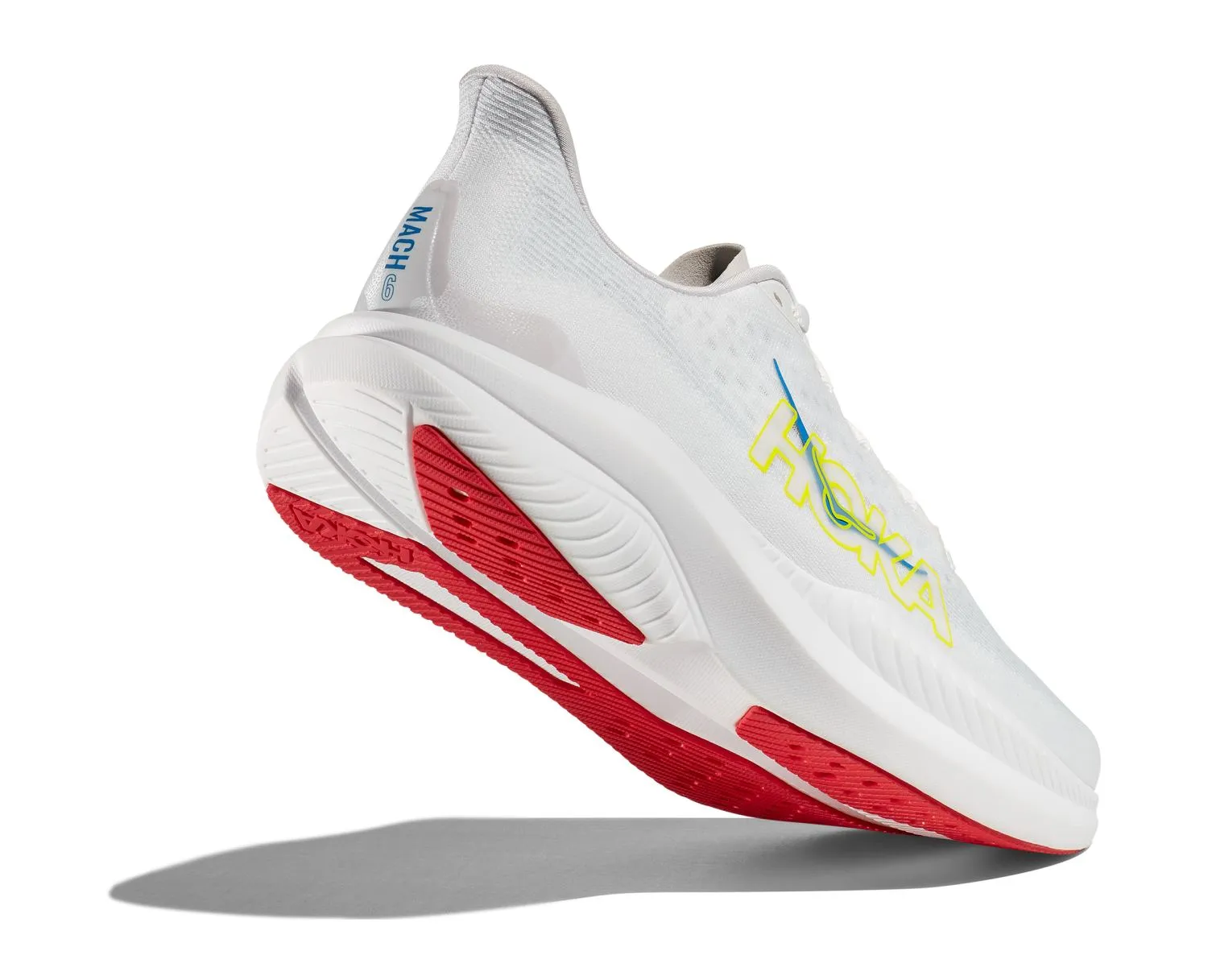 Hoka Mach 6 hardloopschoenen wit heren