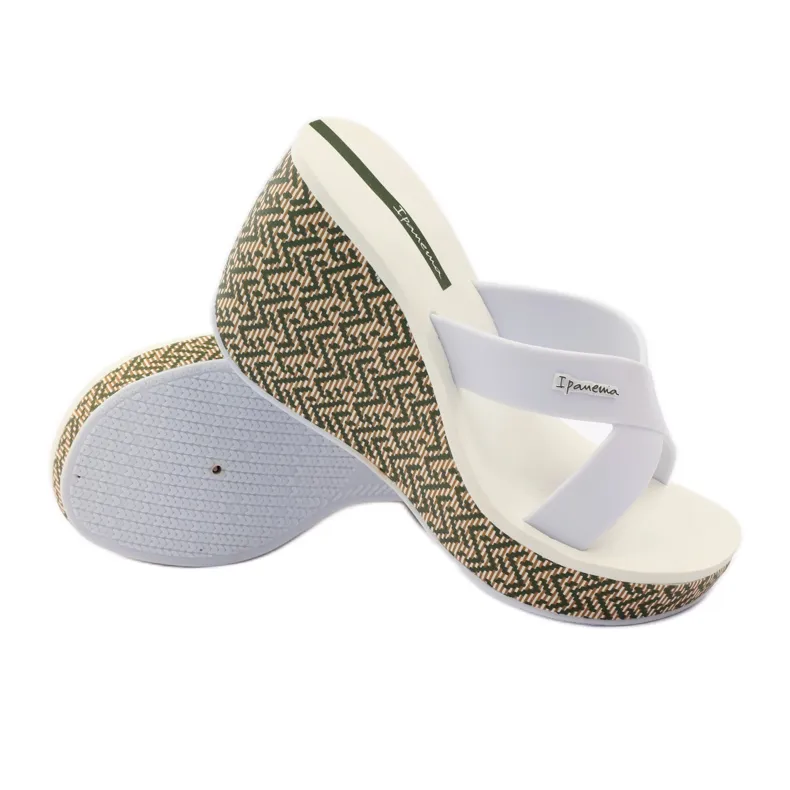 IPANEMA 82288SLIPPERS MET SLEEHAK VOOR DAMES WIT BRUIN GROENTE