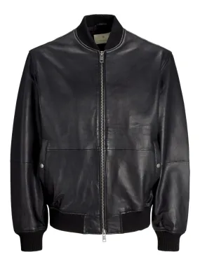 LEATHER BOMBER Jack & Jones 12264921 - Black