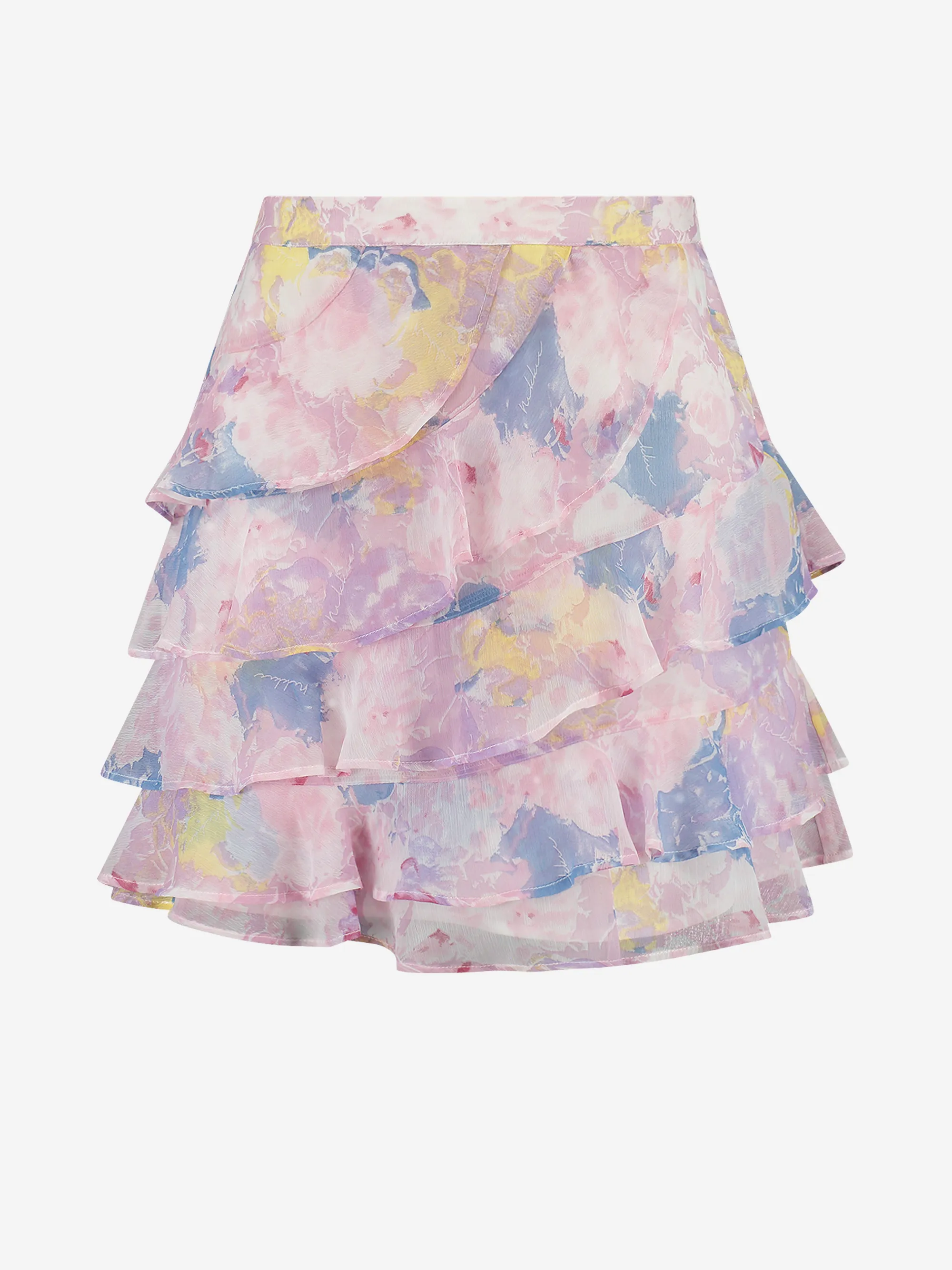 Mid rise rok met bloemenprint