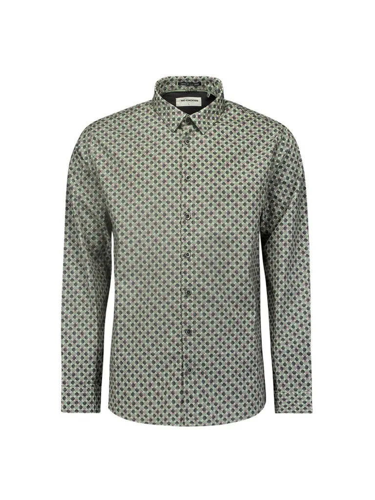 NOEXCESS    SHIRT STRETCH AOP 25430915