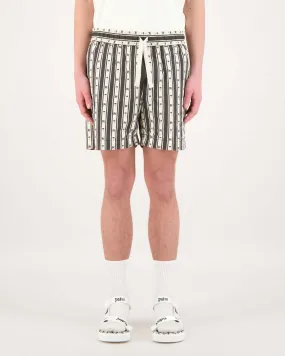 Palm Angels Stripes Shorts Offwhite