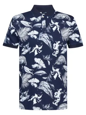 Petrol Men Flower Polo Short Sleeve