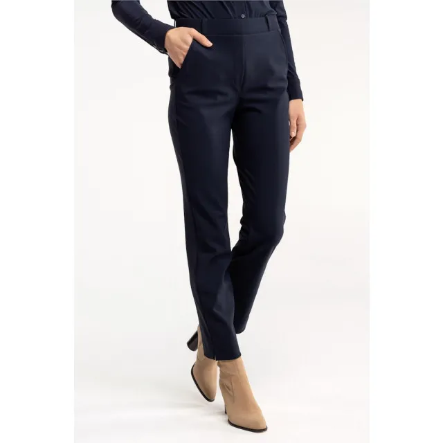 Studio Anneloes anne bonded trousers 94819 6900 dark blue