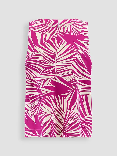 Studio Anneloes Ebony palm, medium travel jersey top with print