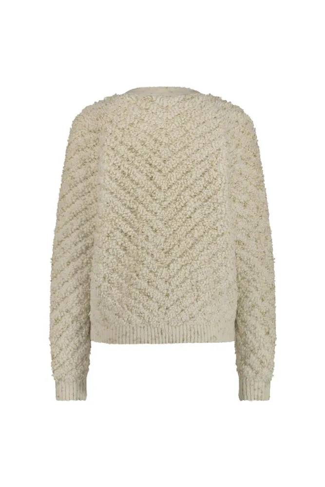   Studio Anneloes Iris chunky glitter cardigan Off White