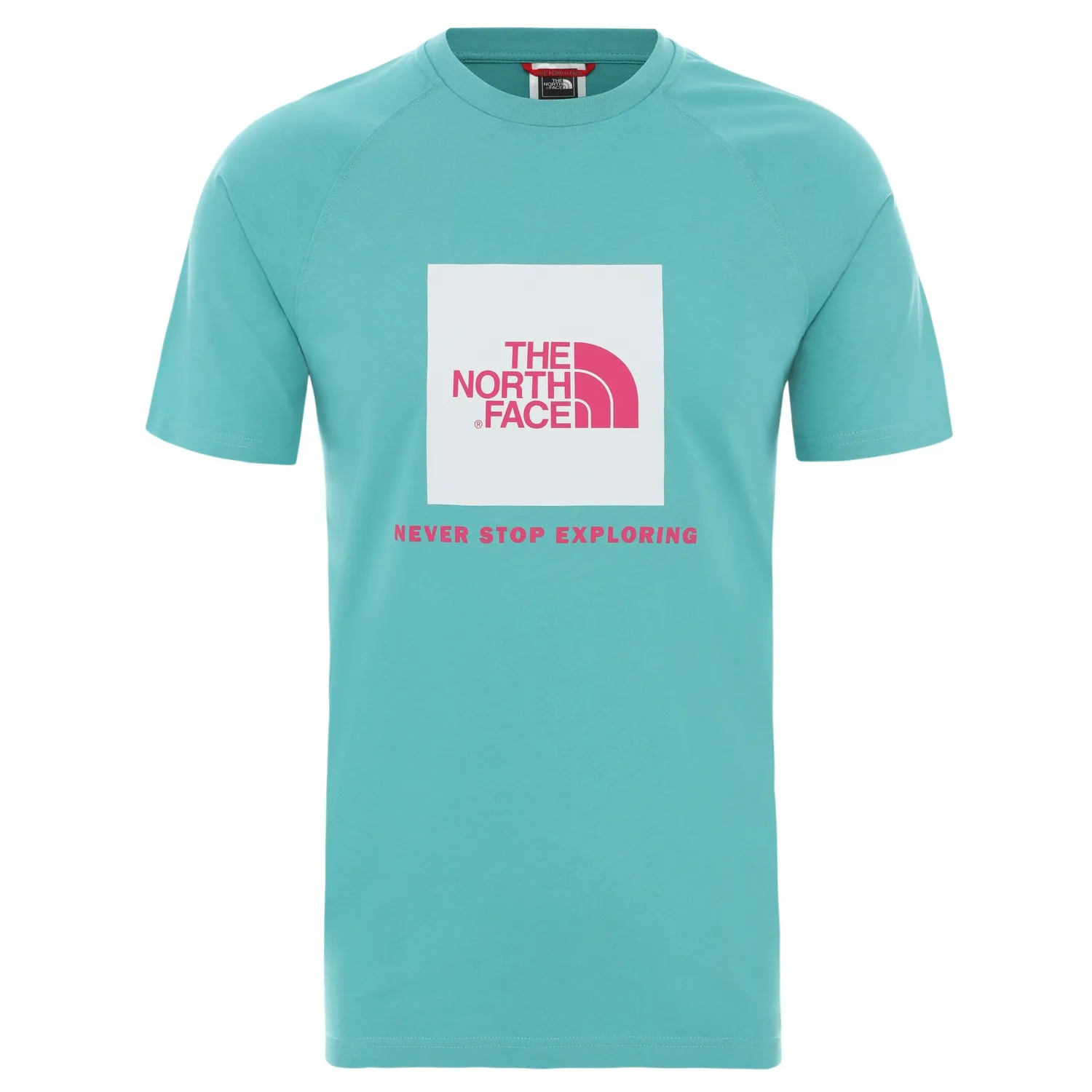 TSHIRT THE NORTH FACE MEN S/S RAGLAN RED BOX TEE LAGOON