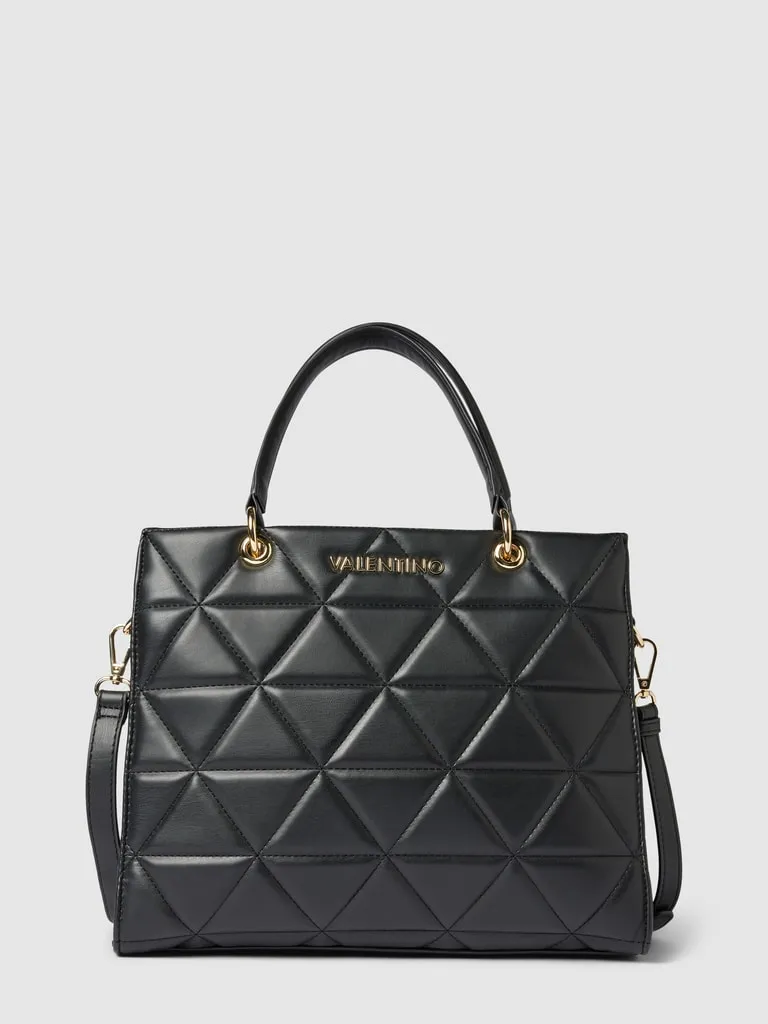 VALENTINO BAGS Handtas met doorgestikte naden, model 'CARNABY' in zwart