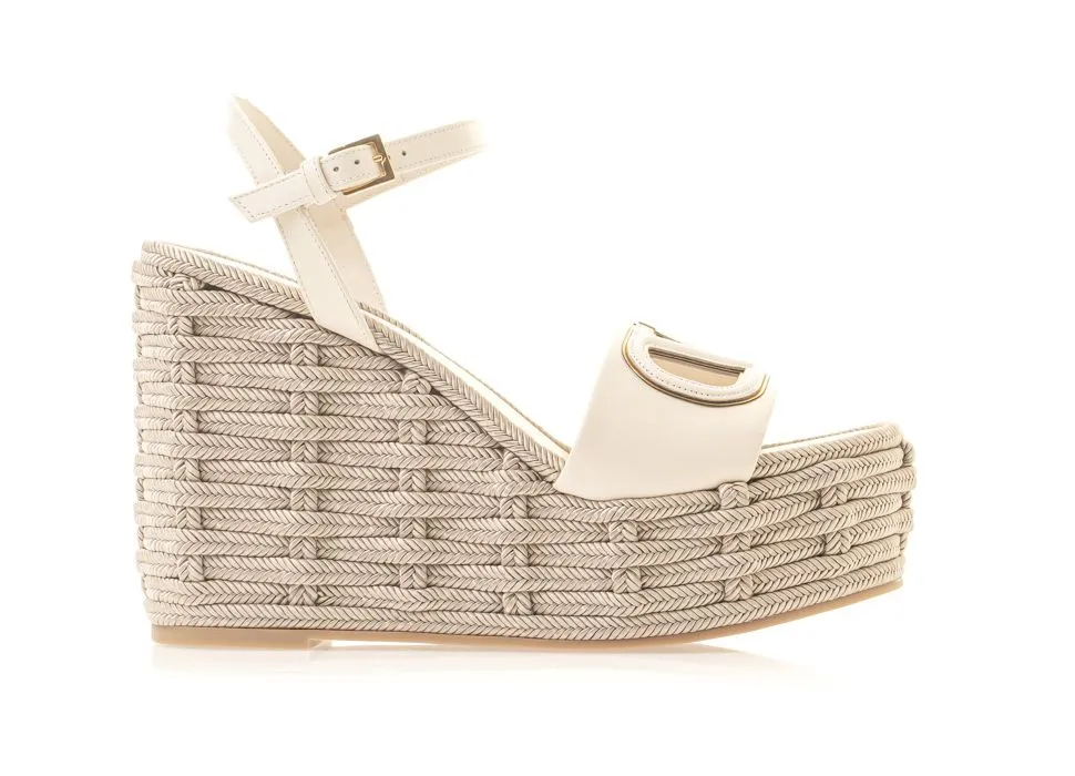 VALENTINO GARAVANI VLOGO CUTOUT WEDGE