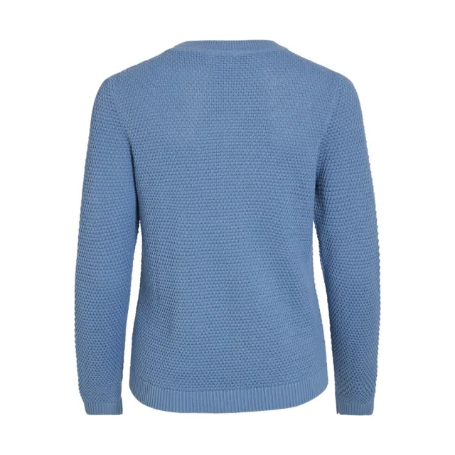 VILA VIDALO ONECK L/S KNIT TOP NOOS 14082767 BLISSFUL BLUE